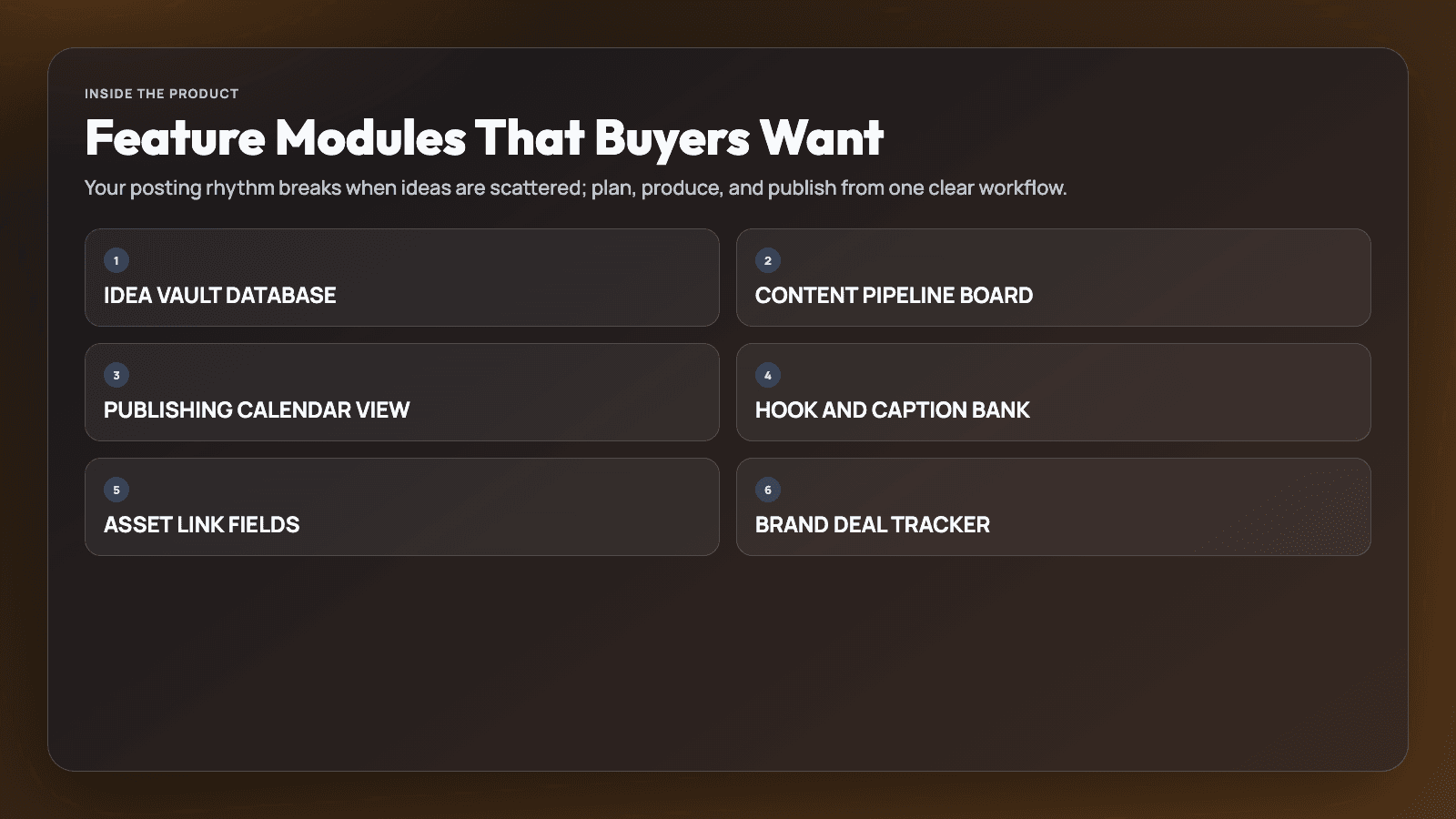 Content Creator Planner - Ideas, Calendar, Brand Deals thumbnail 2