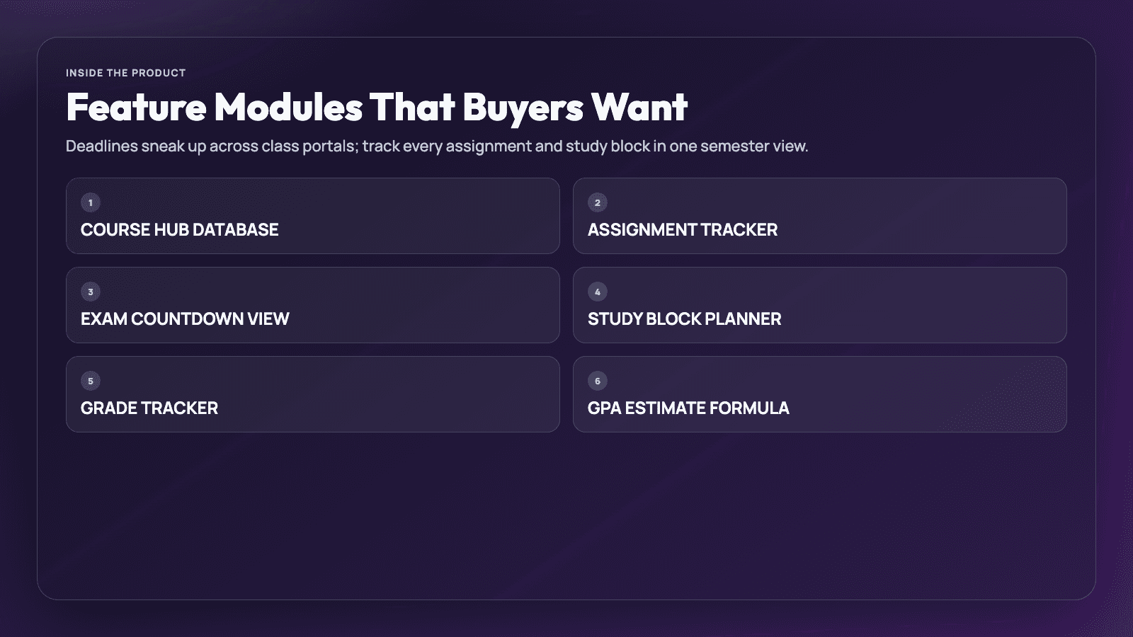 Semester Planner for College Students - Deadlines and Study thumbnail 2