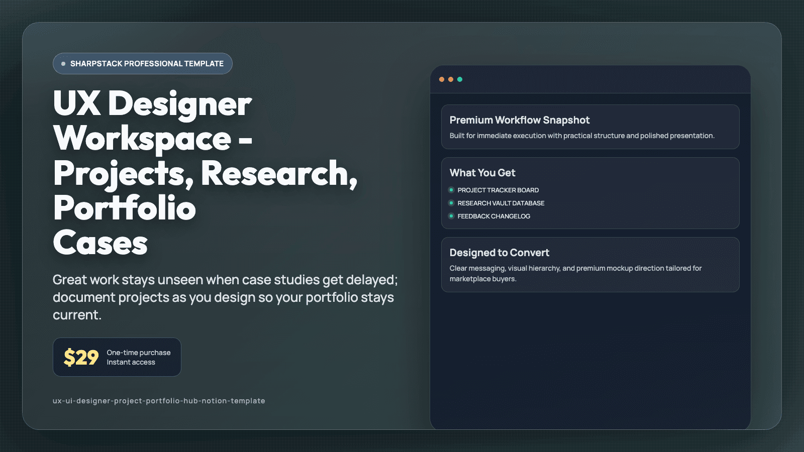 UX Designer Workspace - Projects, Research, Portfolio Cases preview 1